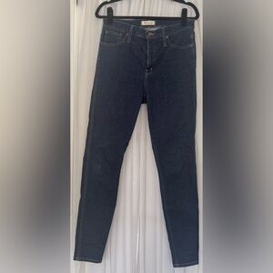 Madewell 10” High-rise Skinny Jeans in dark blue